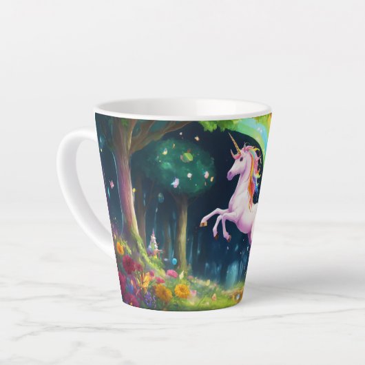 Magische Rainbow Unicorn Koffie Mok Design (Linkerhoek)