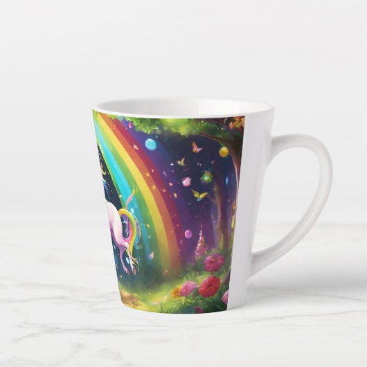 Magische Rainbow Unicorn Koffie Mok Design (Rechts)