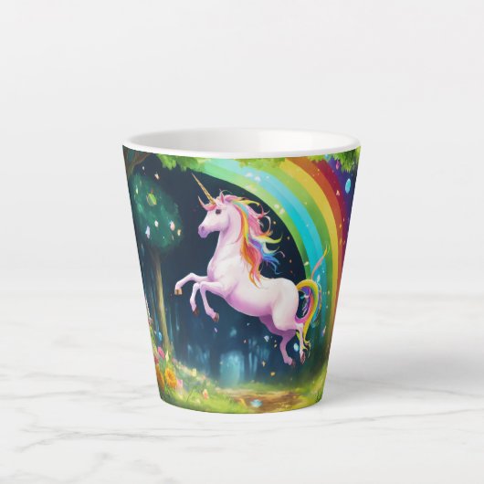 Magische Rainbow Unicorn Koffie Mok Design (Voorkant)