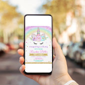 Magische Rainbow Unicorn Party Verjaardag Kaart