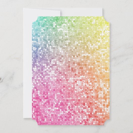 Magische Rainbow Unicorn Schattigee Girly Party Ui Kaart (Achterkant)