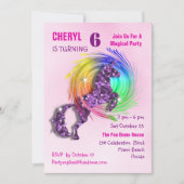 Magische Rainbow Unicorn Schattigee Girly Party Ui Kaart (Voorkant)