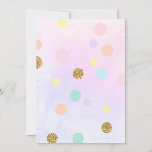 Magische Rainbow Unicorn Waterverf Verjaardagsfees Kaart (Achterkant)