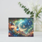 Magische ramadan en lantaarns briefkaart (Staand voorkant)