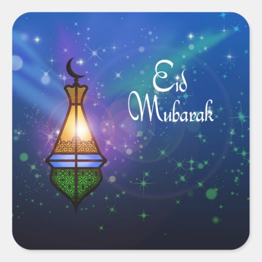 Magische Ramadan Lantaarn - Eid Groet Sticker (Voorkant)