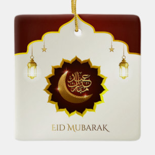 Magische Ramadan lantaarn - Eid Mubarak Groet Keramisch Ornament
