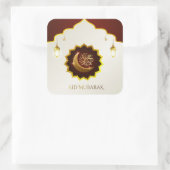 Magische Ramadan lantaarn - Eid Mubarak Groet Vierkante Sticker (Tas)