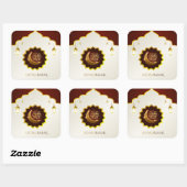 Magische Ramadan lantaarn - Eid Mubarak Groet Vierkante Sticker (Vel)