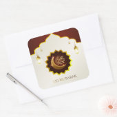 Magische Ramadan lantaarn - Eid Mubarak Groet Vierkante Sticker (Envelop)