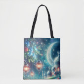 Magische Ramadanmaan & Moskee Tote Bag (Voorkant)