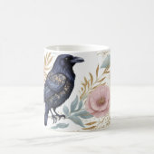 Magische Raven en Floral Elegance Koffiemok (Center)