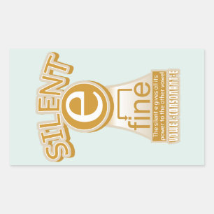 Magische regel PHONICS leren Engels Rechthoekige Sticker