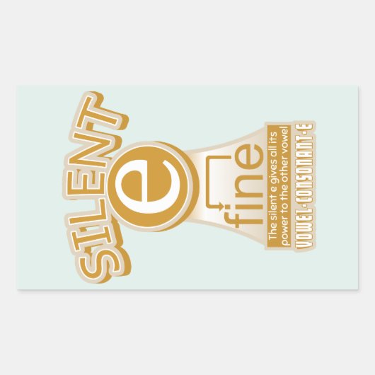 Magische regel PHONICS leren Engels Rechthoekige Sticker (Voorkant)