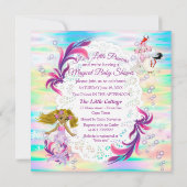 Magische Regenboog Baby Meerminnen Notitiekaartje (Achterkant)