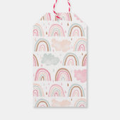 Magische regenboog Baby shower Dank u Cadeaulabel (Achterkant)