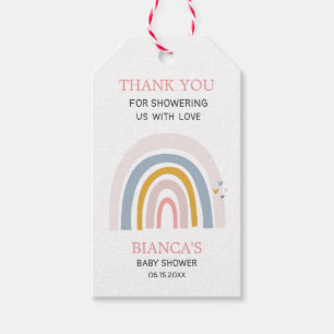 Magische Regenboog Baby shower Dank u Gift Labels Cadeaulabel