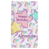 Magische regenboog Birthday Unicorns Klein Cadeauzakje (Voorkant)