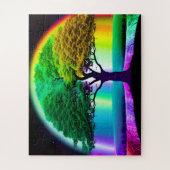 Magische Regenboog Boom van het Leven voor Kindere Legpuzzel (Verticaal)