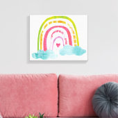 Magische regenboog canvas afdruk (Insitu (Woonkamer))