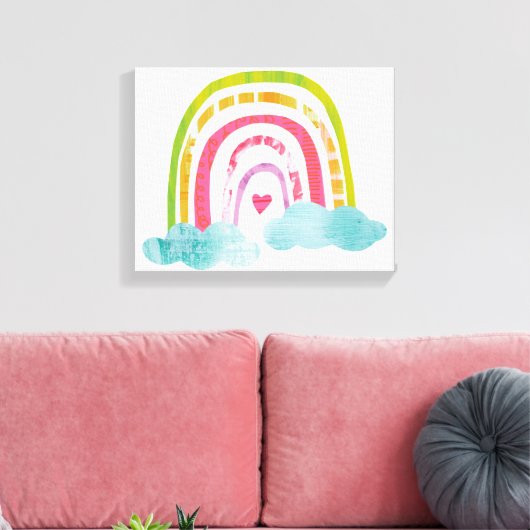 Magische regenboog canvas afdruk (Insitu (Woonkamer))