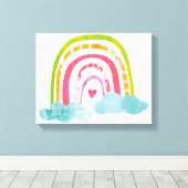 Magische regenboog canvas afdruk (Insitu (Houten vloer))