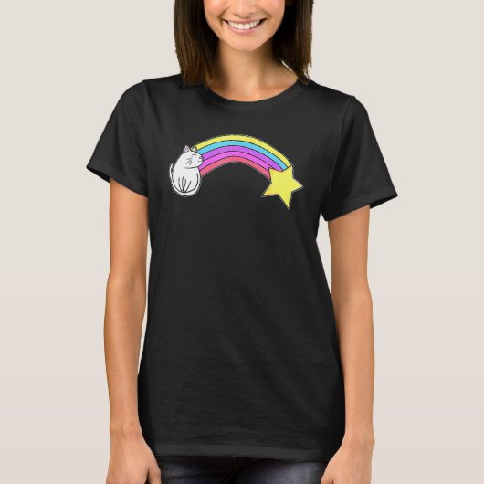 Magische Regenboog Caticorn Kat T-shirt (Voorkant)