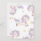 Magische Regenboog Eenhoorn 1e Verjaardagsfeest Kaart (Achterkant)
