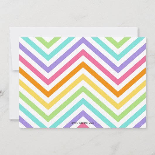 Magische Regenboog Eenhoorn Foto Verjaardag Uitnod Kaart (Achterkant)