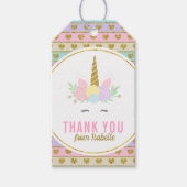 Magische Regenboog Eenhoorn Gift Hang Label Cadeaulabel (Voorkant)