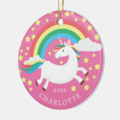 Magische Regenboog Eenhoorn Kerst Ornament (Links)