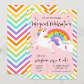 magische regenboog eenhoorn meisje verjaardag uitn kaart (Voorkant / Achterkant)