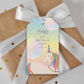 Magische Regenboog Eenhoorn Meisje Verjaardagsfees Cadeaulabel