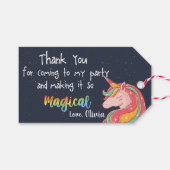 Magische Regenboog Eenhoorn Sparkle Verjaardagscad Cadeaulabel (Voorkant (Horizontaal))