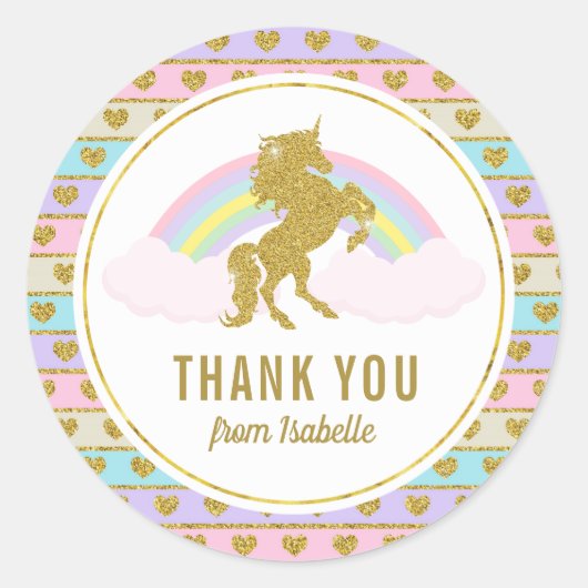 Magische Regenboog Eenhoorn Stickers (Voorkant)