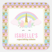 Magische Regenboog Eenhoorn Stickers (Voorkant)