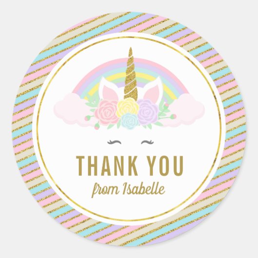 Magische Regenboog Eenhoorn Stickers (Voorkant)