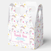 Magische regenboog eenhoorn verjaardag dank u bedankdoosjes (Geopend)