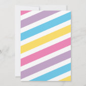 Magische Regenboog Eenhoorn Verjaardagsfoto Plat Bedankkaart (Achterkant)