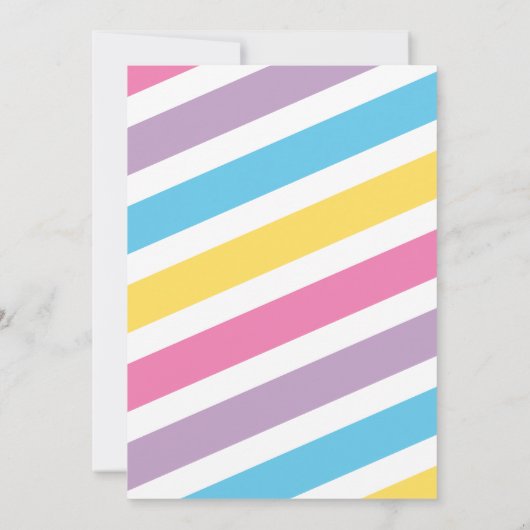 Magische Regenboog Eenhoorn Verjaardagsfoto Plat Bedankkaart (Achterkant)