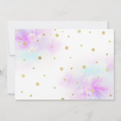 Magische Regenboog Eenhoorn Verjaardagsuitnodiging Kaart (Achterkant)