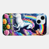 Magische regenboog eenhoorns bloemen landschap Case-Mate iPhone case (Achterkant (horizontaal))