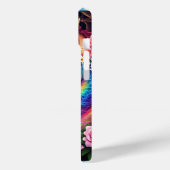 Magische regenboog eenhoorns bloemen landschap Case-Mate iPhone case (Achterkant / Links)