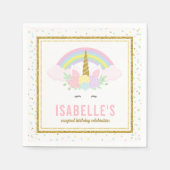 Magische regenboog en eenhoorn servetten (Voorkant)