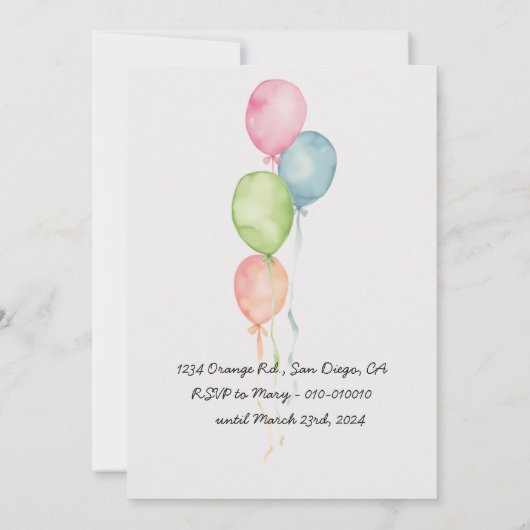 Magische Regenboog en vlinders - Verjaardagsfeest Kaart (Achterkant)