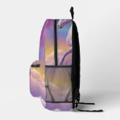 Magische Regenboog Glitter Witte Eenhoorn Sparkles Bedrukte Rugzak (Rechts)