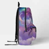 Magische Regenboog Glitter Witte Eenhoorn Sparkles Bedrukte Rugzak (Links)