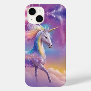 Magische Regenboog Glitter Witte Eenhoorn Sparkles Case-Mate iPhone 14 Hoesje