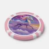 Magische Regenboog Glitter Witte Eenhoorn Sparkles Poker Chips (Enkel)