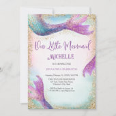 Magische Regenboog Glitter Zeemeermin Onder de Zee Kaart (Voorkant)