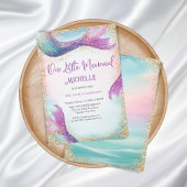 Magische Regenboog Glitter Zeemeermin Onder de Zee Kaart